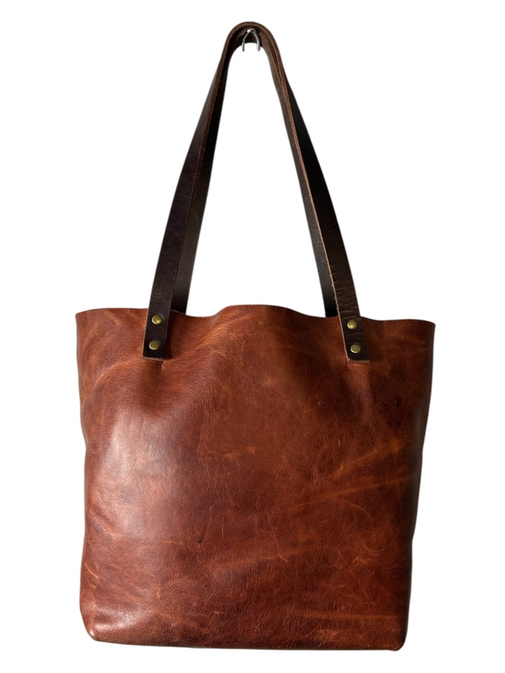 Portland Leather Goods Medium Tote Full Grain Leather Patina Brown - Picture 5 of 14